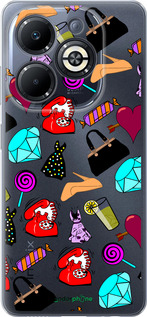 Силиконовый чехол stickers для Infinix Smart 8 Plus - 4757u-3677 изображение 