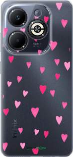 Силиконовый чехол Сердечки 2 для Infinix Smart 8 Plus - 4763u-3677 изображение 