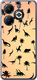 Силиконовый чехол Динозаврики 1 для Infinix Smart 8 Plus - 4772u-3677 изображение 