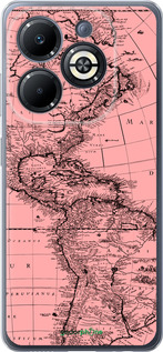 Силиконовый чехол Карта для Infinix Smart 8 Plus - 4794u-3677 изображение 