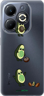 Силиконовый чехол Авокадо 1 для Infinix Smart 8 Plus - 4857u-3677 изображение 