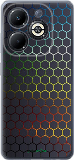Силиконовый чехол Переливающиеся соты для Infinix Smart 8 Plus - 498u-3677 изображение 