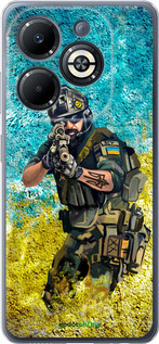 Силиконовый чехол Воин ЗСУ для Infinix Smart 8 Plus - 5311u-3677 изображение 