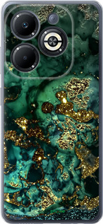 Силиконовый чехол Мрамор золото богатство для Infinix Smart 8 Plus - 5419u-3677 изображение 