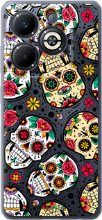 Силіконовий чехол Черепи для Infinix Smart 8 Plus - 5471u-3677 изображение 