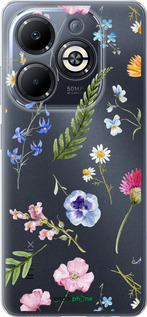 Силиконовый чехол Цветочный фон v2 для Infinix Smart 8 Plus - 5472u-3677 изображение 