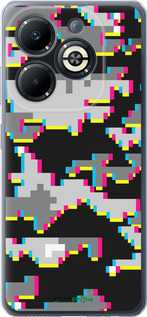 Силиконовый чехол Пиксельный камуфляж для Infinix Smart 8 Plus - 5481u-3677 изображение 