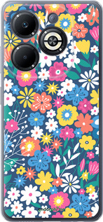 Силиконовый чехол Цветочный фон v4 для Infinix Smart 8 Plus - 5494u-3677 изображение 