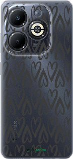 Силиконовый чехол Сердца v2 для Infinix Smart 8 Plus - 5497u-3677 изображение 
