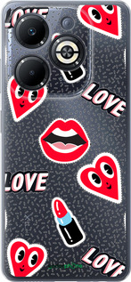 Силиконовый чехол Стикеры v3 для Infinix Smart 8 Plus - 5502u-3677 изображение 