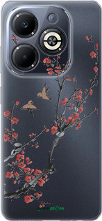 Силіконовий чехол Сакура v2 для Infinix Smart 8 Plus - 5538u-3677 изображение 