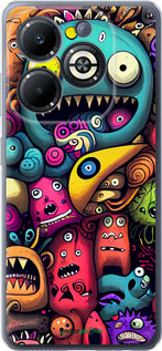 Силиконовый чехол Cмешные монстры для Infinix Smart 8 Plus - 5549u-3677 изображение 