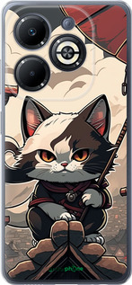 Силиконовый чехол Япония - кот на крыше для Infinix Smart 8 Plus - 5582u-3677 изображение 