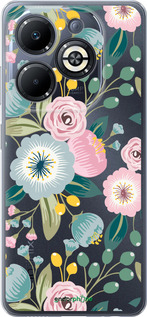 Силиконовый чехол Цветочные обои v2 для Infinix Smart 8 Plus - 5602u-3677 изображение 