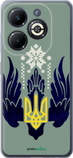 Силиконовый чехол Тризуб с крыльями для Infinix Smart 8 Plus - 5640u-3677 изображение 