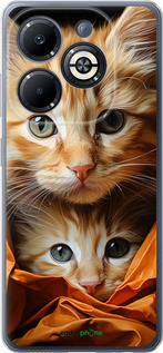 Силиконовый чехол Котики 2 для Infinix Smart 8 Plus - 5664u-3677 изображение 