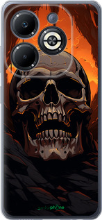 Силиконовый чехол Череп в пещере для Infinix Smart 8 Plus - 5959u-3677 изображение 