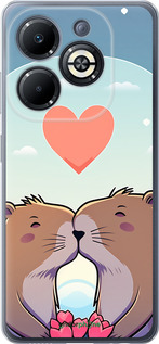 Силіконовий чехол Капібара кохання для Infinix Smart 8 Plus - 6027u-3677 изображение 