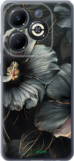 Силиконовый чехол Черные цветы для Infinix Smart 8 Plus - 6031u-3677 изображение 