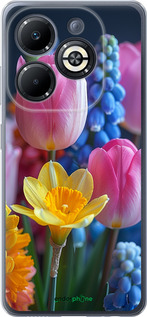 Силиконовый чехол Весенние цветы для Infinix Smart 8 Plus - 6058u-3677 изображение 