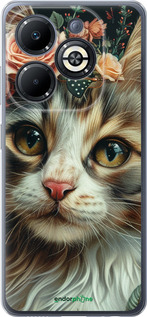 Силиконовый чехол Cats and flowers для Infinix Smart 8 Plus - 6069u-3677 изображение 