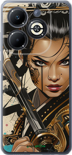 Силиконовый чехол Воительница ветров для Infinix Smart 8 Plus - 6077u-3677 изображение 