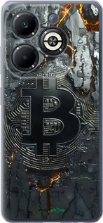 Силиконовый чехол Раскаленный биткойн для Infinix Smart 8 Plus - 6091u-3677 изображение 