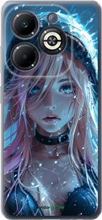 Силіконовий чехол Аніме-діва під дощем для Infinix Smart 8 Plus - 6120u-3677 изображение 