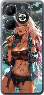 Силиконовый чехол Аниме-звезда под водопадом для Infinix Smart 8 Plus - 6121u-3677 изображение 