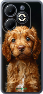 Силиконовый чехол Cocker spaniel на черном фоне для Infinix Smart 8 Plus - 6137u-3677 изображение 