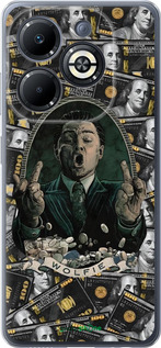 Силиконовый чехол Волк с валл стрит для Infinix Smart 8 Plus - 6287u-3677 изображение 