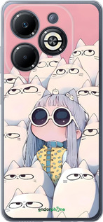 Силиконовый чехол Малышка с котами для Infinix Smart 8 Plus - 6295u-3677 изображение 
