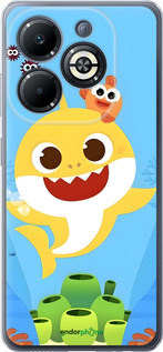 Силиконовый чехол Бейби Шарк для Infinix Smart 8 Plus - 6303u-3677 изображение 