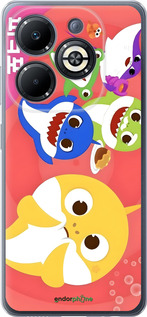 Силіконовий чехол Бейби Шаркс для Infinix Smart 8 Plus - 6305u-3677 изображение 