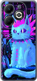 Силиконовый чехол Кот панк для Infinix Smart 8 Plus - 6311u-3677 изображение 