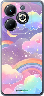 Силиконовый чехол Облака и радуга для Infinix Smart 8 Plus - 6312u-3677 изображение 
