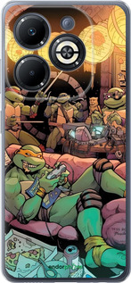 Силиконовый чехол Черепашки нинзя для Infinix Smart 8 Plus - 6346u-3677 изображение 