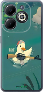 Силиконовый чехол Уточка с автоматом для Infinix Smart 8 Plus - 6356u-3677 изображение 