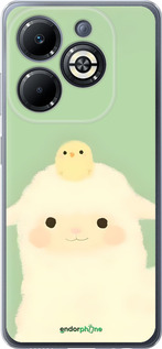 Силиконовый чехол Барашек и ципленок для Infinix Smart 8 Plus - 6369u-3677 изображение 