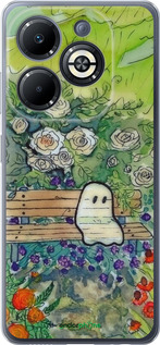 Силиконовый чехол Грустное привидение для Infinix Smart 8 Plus - 6403u-3677 изображение 