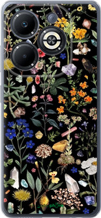 Силиконовый чехол С цветами для Infinix Smart 8 Plus - 6422u-3677 изображение 