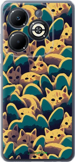 Силиконовый чехол С изображением кошек для Infinix Smart 8 Plus - 6429u-3677 изображение 