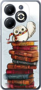 Силиконовый чехол Сова и книги для Infinix Smart 8 Plus - 6436u-3677 изображение 