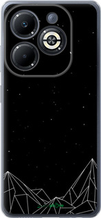 Силіконовий чехол Чорно білі абстрактні гори для Infinix Smart 8 Plus - 6437u-3677 изображение 