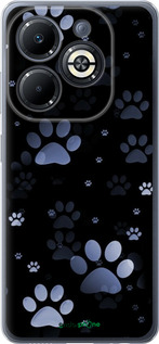 Силіконовий чехол З синіми відбитками лап для Infinix Smart 8 Plus - 6441u-3677 изображение 