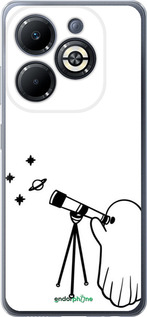 Силиконовый чехол Привидение астроном для Infinix Smart 8 Plus - 6444u-3677 изображение 