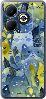 Силиконовый чехол С изображением кошачьего леса для Infinix Smart 8 Plus - 6447u-3677 изображение 