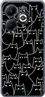Силиконовый чехол С изображением кошек для Infinix Smart 8 Plus - 6470u-3677 изображение 