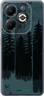 Силиконовый чехол Лиса и ночной лес для Infinix Smart 8 Plus - 6481u-3677 изображение 