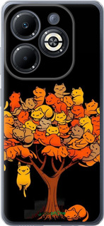 Силиконовый чехол Дерево и котики для Infinix Smart 8 Plus - 6516u-3677 изображение 